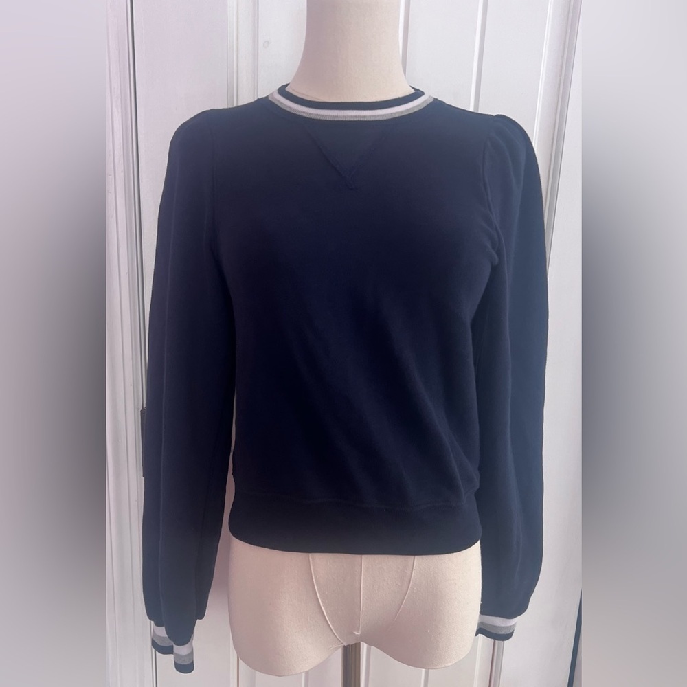 Abercrombie Varsity Sweatshirt Navy Blue Cropped Size XS Good Condition